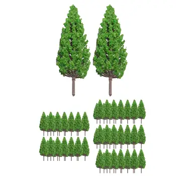 70 Штук Моделей деревьев для миниатюрных декораций Железная дорога Декор сказочного сада