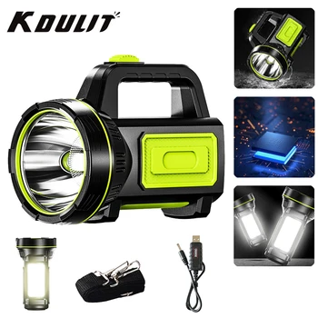 KDULIT мощный многофункциональный фонарик светодиодный перезаряжаемый ультраяркий фонарик портативный прожектор наружный фонарь