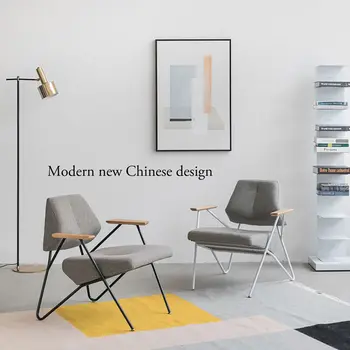 Дизайнерский одноместный диван-кресло для отдыха, минималистичный современный минималистичный скандинавский тканевый стул для ленивой спальни, кресло-софа