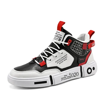 Новая осенняя мужская обувь Повседневные спортивные кроссовки Трендовая обувь для скейтбординга на платформе Мужские уличные белые ботильоны на плоской подошве для ходьбы