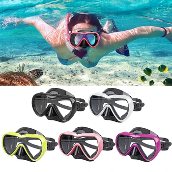 Плавательные очки с одной линзой для взрослых Очки для дайвинга с защитой от запотевания Водонепроницаемые Удобные Аксессуары для плавания из закаленного стекла HD