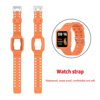 Сменный ремешок Силиконовый ремешок для часов, браслет, ремешок для часов, водонепроницаемый, защищающий от пота для Redmi Watch 1/2/MI Watch Lite